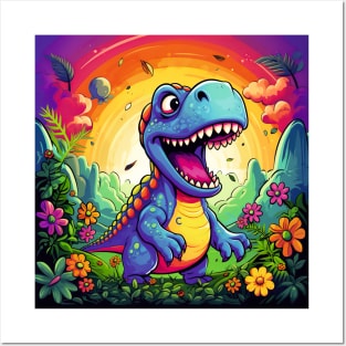 Cute cartoon dinosaur Posters and Art